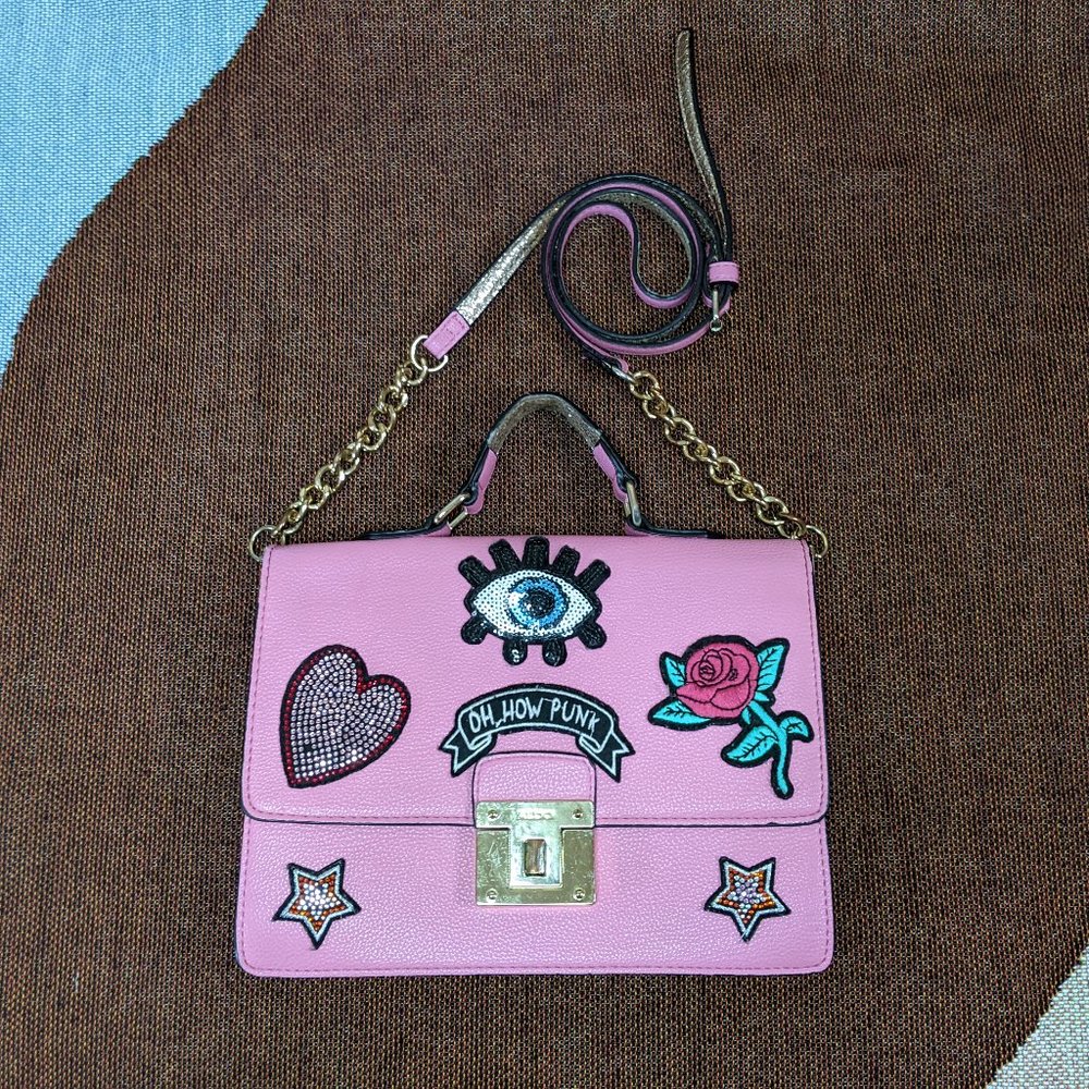 Aldo -  " Oh How Punk "  Crossbody bag - UNCOMMON Pink Color!